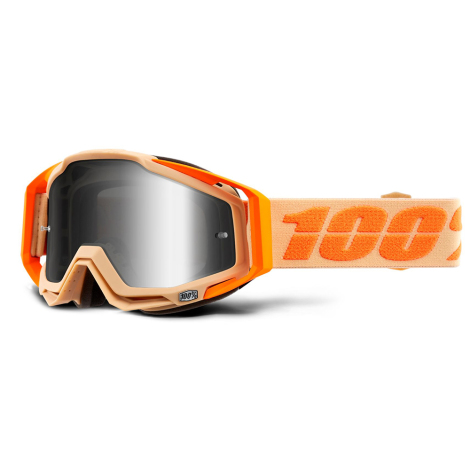100% Racecraft Goggles - Mirror Lens - Sahara / Mirror Silver Lens