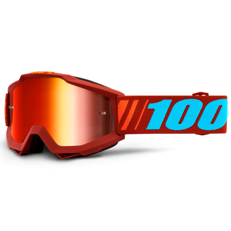 100% Accuri Goggles - Mirror Lens - Dauphine / Mirror Red Lens
