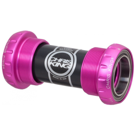 Chris King Threadfit 24 Bottom Bracket - Violet / English (BSA) / Steel Bearings