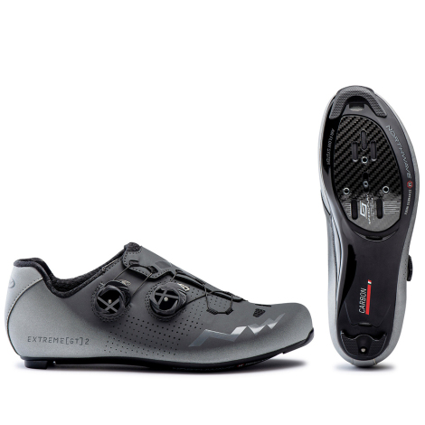 Northwave Extreme GT 2 Road Shoes - 2020 - Anthracite / Silver Reflective / EU42