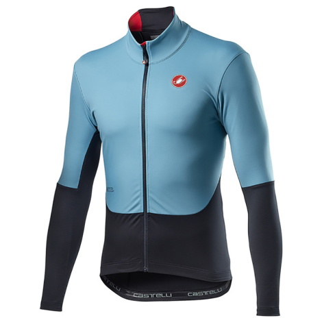 Castelli Nano Mid Wind Long Sleeve Cycling Jersey - AW20 - Celeste / Black / Large