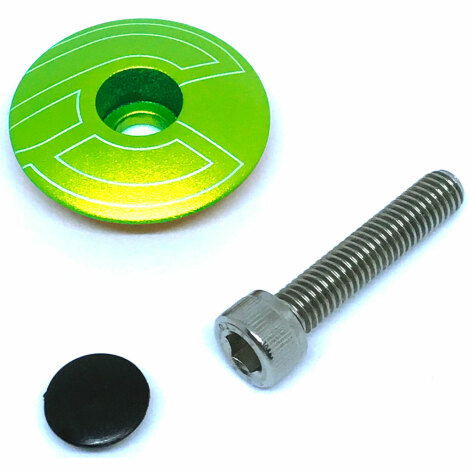 Image of Cinelli Top Cap With Bolt - Green