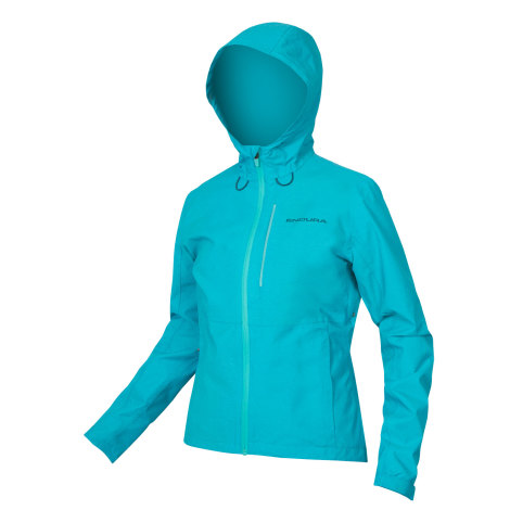 Image of Endura Hummvee Womens Waterproof Hooded Jacket in Blue, Size Small | Rutland Cycling