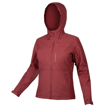 Image of Endura Hummvee Womens Waterproof Hooded Jacket in Cocoa, Size Small | Rutland Cycling