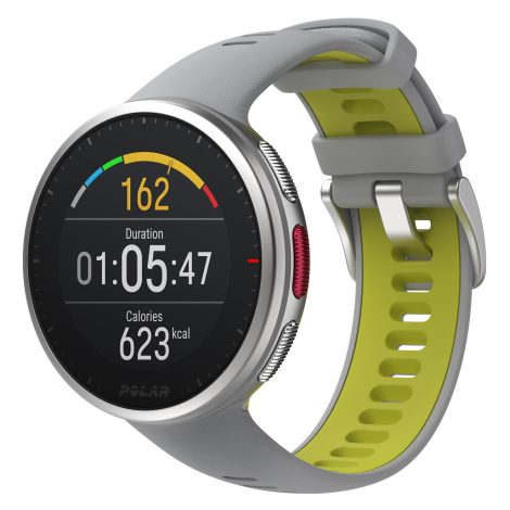 Image of Polar Vantage V2 GPS Sports Watch With Heart Rate Monitor - Grey / Lime / M/L
