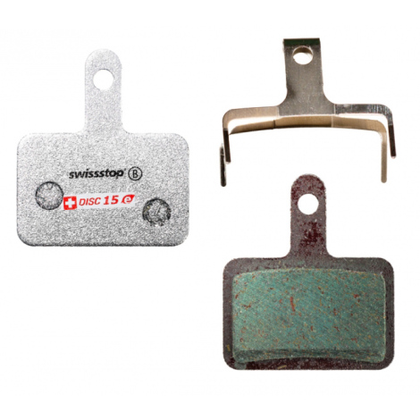 Image of SwissStop E Compound Disc Pads - Silver / Organic - D15E BR-M575, BR-M525, BR-M515