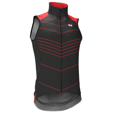 GSG Flanders Gran Fondo Cycling Gilet - Black / Red / Medium