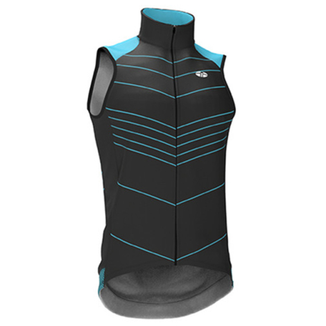 GSG Flanders Gran Fondo Cycling Gilet - Black / Blue / Medium