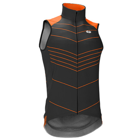 GSG Flanders Gran Fondo Cycling Gilet - Black / Orange / Medium