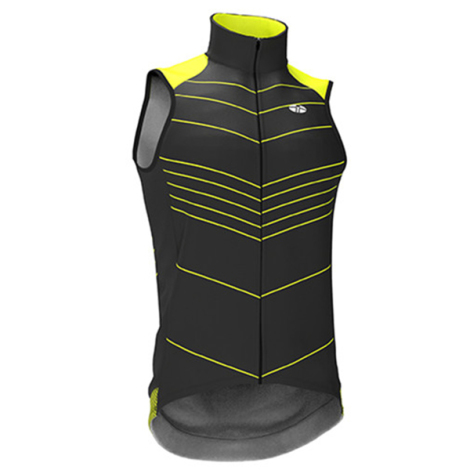 GSG Flanders Gran Fondo Cycling Gilet - Black / Yellow / Medium