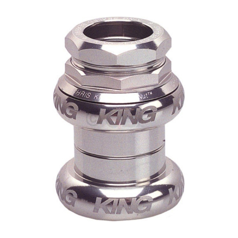 Image of Chris King GripNut 1 1/8" Headset - Silver / Standard 1 1/8" / Steel Bearings
