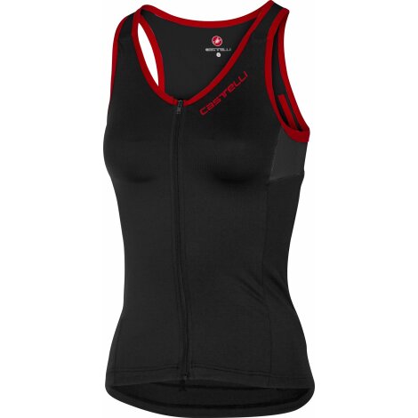 Castelli Solare Sleeveless Cycling Top - SS21 - Black / Red / Small