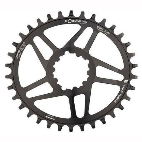 Image of Wolf Tooth Elliptical Direct Mount Chainring for SRAM Cranks - Black / Direct Mount / 30 / Boost