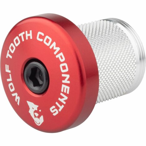 Image of Wolf Tooth Compression Plug with Integrated Spacer Stem Cap - Red