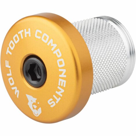 Image of Wolf Tooth Compression Plug with Integrated Spacer Stem Cap - Gold