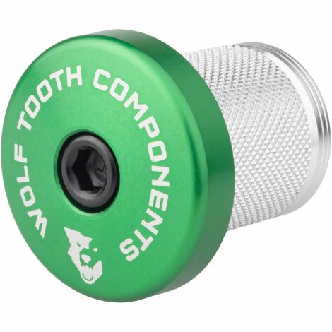 Image of Wolf Tooth Compression Plug with Integrated Spacer Stem Cap - Green
