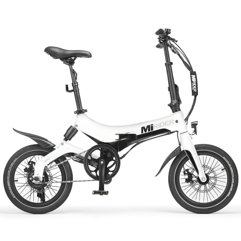 Image of MiRiDER One Folding E-Bike - 2021 - White / Black