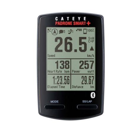 Image of Cateye Padrone Smart+ Bluetooth Cycling Computer - Black / GPS