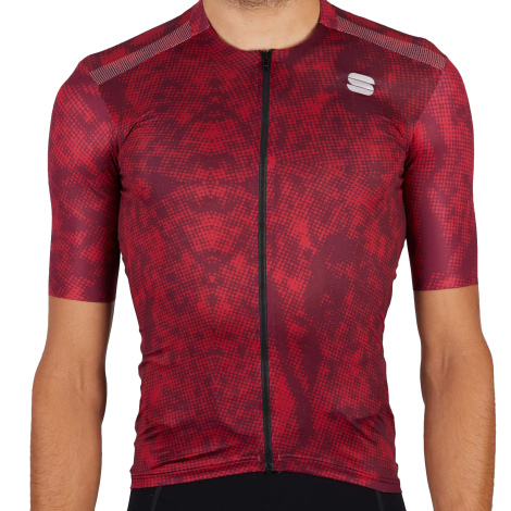 Merlin Cycles Sportful Clearance Sportful Escape Supergiara Short Sleeve Cycling Jersey  - Red Wine / XLarge