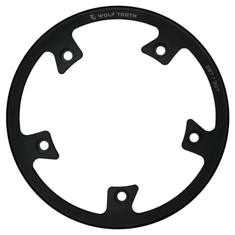 Image of Wolf Tooth Direct Mount Bash Ring for Stainless Steel Chainring - Black / Direct Mount / 24/26T