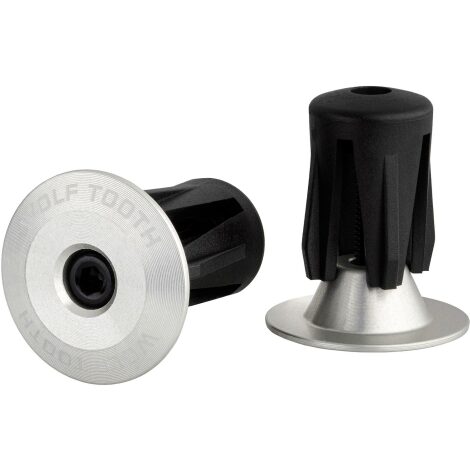 Image of Wolf Tooth Alloy Bar End Plugs - Silver