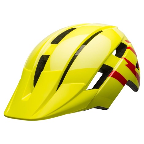 Image of Bell Sidetrack II Childs Helmet - 2021 - Hi Vis Yellow / Red / Unisize / 47cm / 54cm