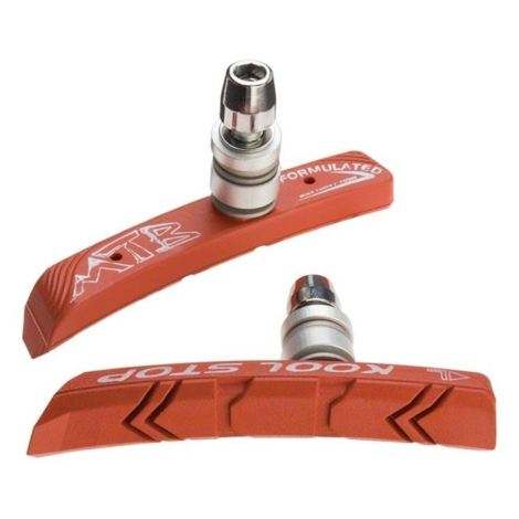 Image of Kool Stop Mountain Pads For Threaded Brakes - Salmon