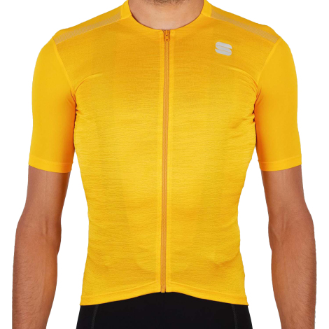 Merlin Cycles Sportful Clearance Sportful Supergiara Short Sleeve Cycling Jersey  - Yellow / XLarge