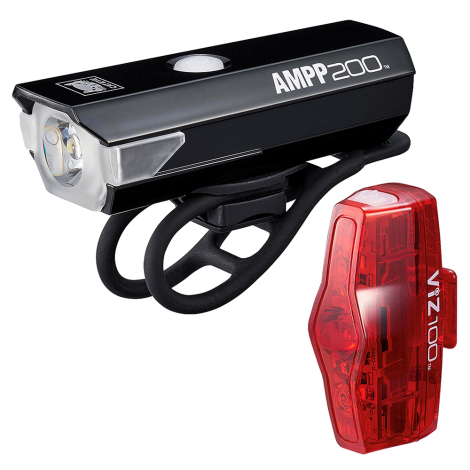 Cateye Ampp 200 / Viz 100 Rechargeable Light Set