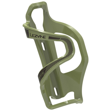 Image of Lezyne Flow Cage SL Bottle Cage - Army Green / Right
