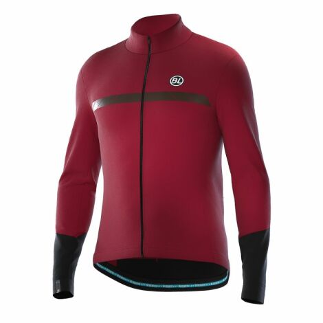 Image of Bicycle Line Fiandre S2 Long Sleeve Cycling Jersey - Bordeaux / Medium
