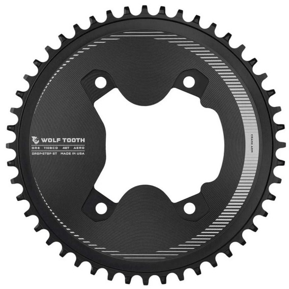 Wolf Tooth 110 BCD 4 Bolt Aero Chainring for Shimano GRX Merlin Cycles