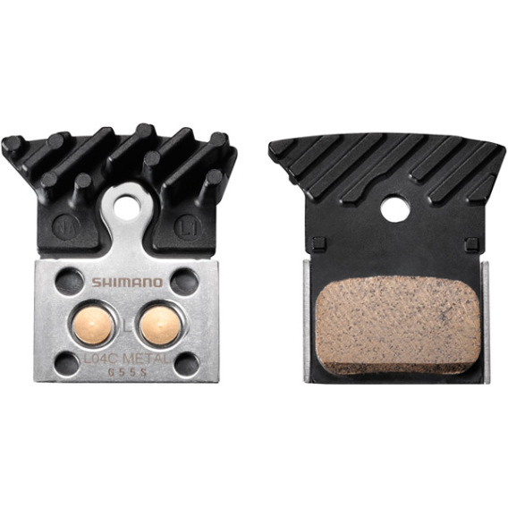 Shimano L04C Disc Brake Pads With Cooling Fins Sintered Merlin Cycles