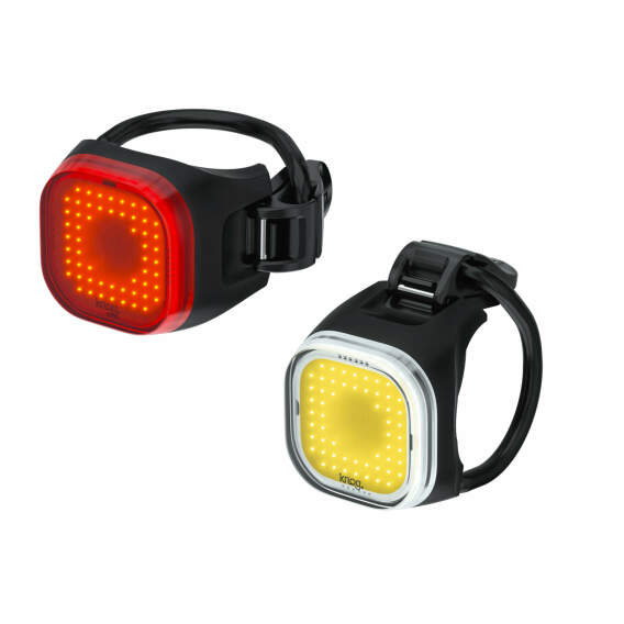 Knog Blinder Mini Square Twinpack Rechargeable Light Set Merlin Cycles