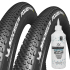 Michelin Power Folding Gravel Tyres With Peatys Holeshot Tubeless Sealant - Pair