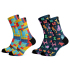 Sox Footwear Blocks & Balloon Kids Socks - Combo Pack 