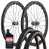 Fulcrum Sharq Carbon Road/Gravel Wheelset With FREE CSchwalbe G-One R Pro Super Race Evo V-Guard TLR Folding Gravel Tyres & Stans 500ml Tubeless Sealant