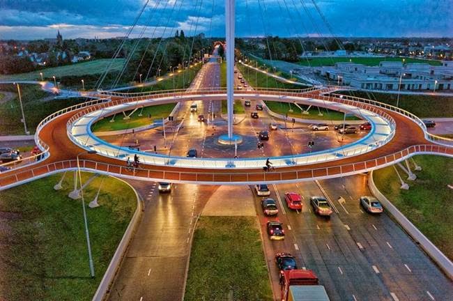 Hovenring Suspended Bicycle Roundabout