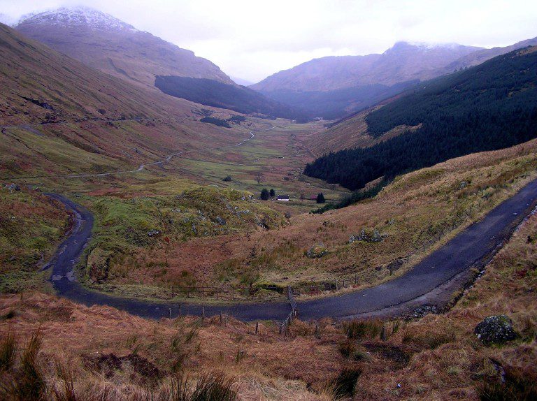 "A83, Glen Croe, Rest & Be Thankful RLH" by Richard Harvey - Own work. Licensed under Creative Commons Attribution-Share Alike 3.0 via Wikimedia Commons.