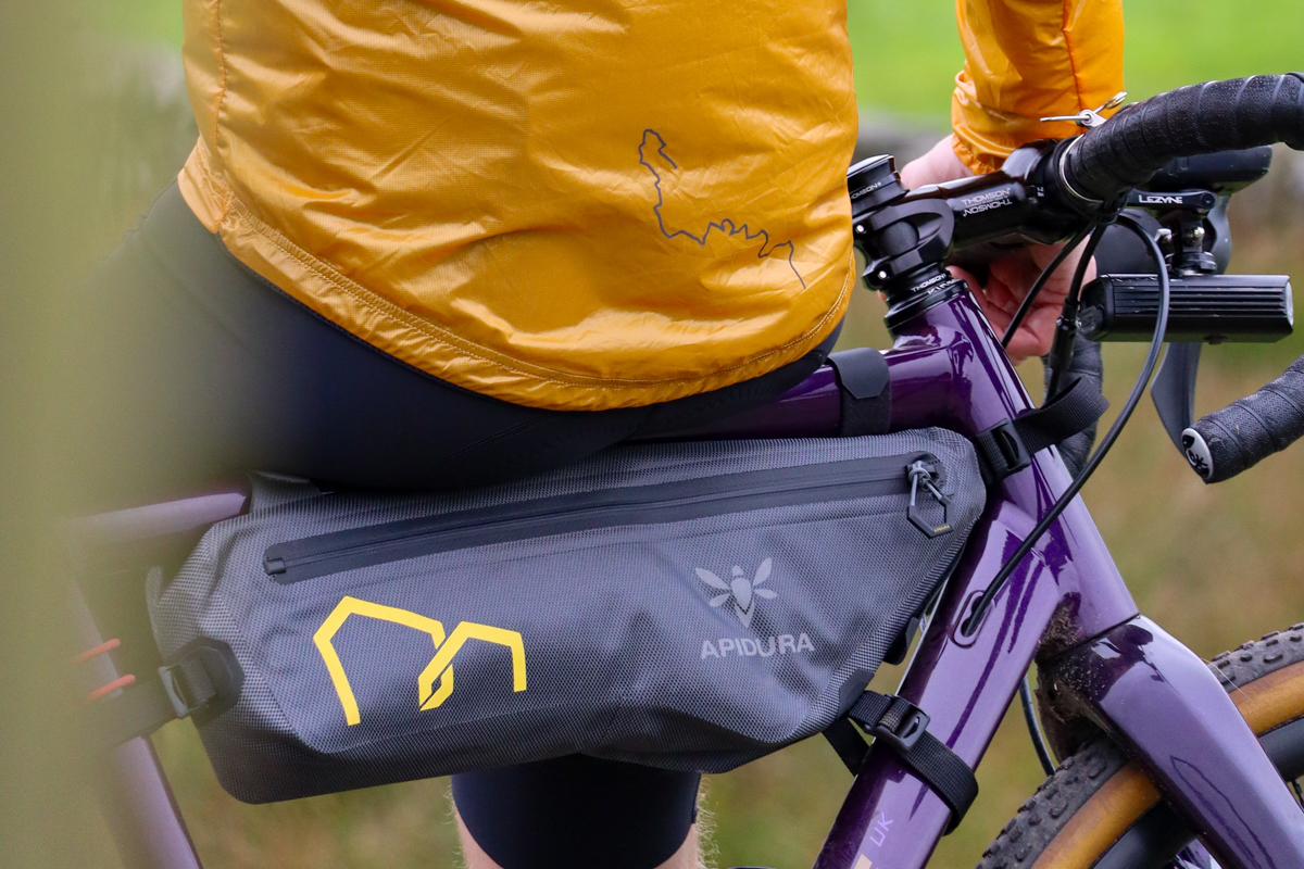 Bag fitted to a bicycle